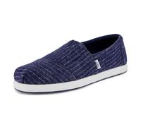 TOMS Alp FWD Mocassins Plats pour Homme, Rayures Confortables Bleu Marine, 43 EU