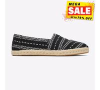 Toms Alpargata Classique Femmes Mode Décontracté à Enfiler Corde Chaussures Noir