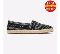 Toms Alpargata Classique Femmes Mode Décontracté à Enfiler Corde Chaussures Noir