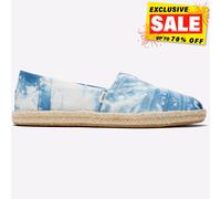 Toms Alpargata Corde Femmes Décontracté Mode à Enfiler Tie And Dye Shoes Bleu
