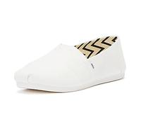 TOMS Alpargata Hommes à Enfiler Recyclé Coton Espadrilles en Blanc Taille 7 - 12