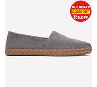 Toms Alpargata Cuir Femmes Chaussures Décontractées À Enfiler Designer Grises