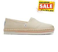 Toms Alpargata Décontracté Confort à Enfiler Plateforme Corde Shoes Femmes Beige
