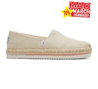 Toms Alpargata Décontracté Confort à Enfiler Plateforme Corde Shoes Femmes Beige