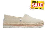 Toms Alpargata Décontracté Confort à Enfiler Plateforme Corde Shoes Femmes Beige