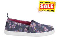 TOMS Classic Alpargata Semelle de Mocassin, Navy Embroidered Floral, 30 EU