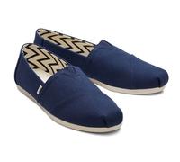 TOMS Femme Alpargata en Coton recyclé Mocassin Plat, Bleu Marine, 39 EU