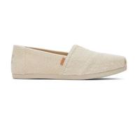 TOMS Alpargata - espadrilles femme en lin rayé métallisé beige, semelle CloudBound™ 36 1/2