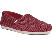 Toms Alpargata Glimmer Toile Slip On Espadrilles Femmes Flats En Rose EU 36-42