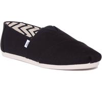 TOMS Alpargata Cotton Canvas Mens Black Espadrilles-UK 10 / EU 44