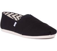 TOMS Alpargata en Coton recyclé, Mocassin Plat Homme - Blanc Noir - 44.5 EU