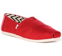 Toms Alpargata Hrtg Éco Fibre à Enfiler Espadrilles Hommes Baskets en Rouge UK 7