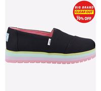 Toms Alpargata Junior Filles Chaussures Plateforme Slip Mode Multicolore Noir