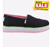 Toms Alpargata Junior Filles Chaussures Plateforme Slip Mode Multicolore Noir