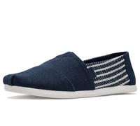 Toms Alpargata Mocassins Plats Classiques pour Homme Bleu Marine à Rayures Nautiques Pointure 48