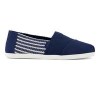 Toms Alpargata Mocassins Plats Classiques pour Homme, Bleu Marine, Rayures Nautiques, 40 EU