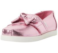 TOMS Alpargata Mocassins Plats pour garçon et Fille Rose métallisé Sergé/nœud Taille 42, Nœud en sergé métallique Rose, 9 UK Child