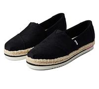 TOMS Alpargata Platform Rope Femme Plate-Forme, Sergé Lourd Noir, 43.5 EU
