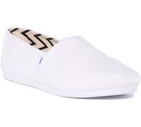 TOMS Femme Alpargata en Coton recyclé Mocassin Plat, Blanc, 41 EU