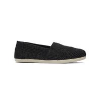 TOMS Alpargata Semelle de mocassin Femme, Black Metallic Linen Stripe, 42.5 EU