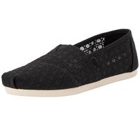 TOMS Alpargata Semelle de mocassin Femme, Dentelle Tressée Noire, 37.5 EU