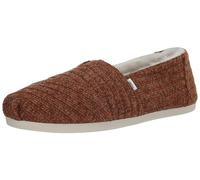 TOMS Alpargata Semelle de mocassin Femme, Fausse Fourrure en Tricot Côtelé Orange Brûlé, 40 EU
