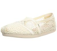 TOMS Femme Moroccan Corchet Alpargata Mocassin Plat, Blanc cassé, 36.5 EU