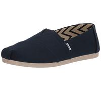 Toms Alpargata Wide, Semelle de Mocassin, Navy Wide Recycled Cotton Canvas,