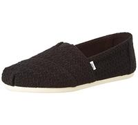 TOMS Femme Knitted Alpargata Mocassin Plat, Noir trapu, 35.5 EU