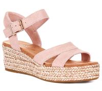 Toms Audrey Wedge Ultra Femme Corde Suède Cuir Sandales Roses UK 4 - 8