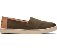 TOMS Boy's Classic Alpargata Loafer Flat, Canteen Vintage Twill PU Trim, 6 UK Child