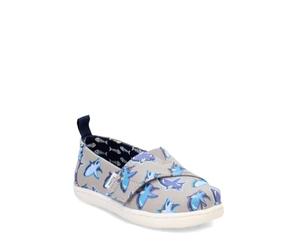 TOMS Boy's Classic Alpargata Loafer Flat, Drizzle Grey Glow in The Dark Great White Shark, 3 UK Child