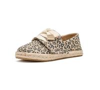 TOMS Carolina Lace Up Semelle de Mocassin, Petits Pois léopard à l'avoine, 37 EU