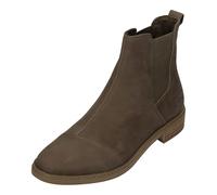 TOMS Charlie Leather Bottines Chelsea à talons châtaignes pour femme, Cuir nubuck cantine, 36 EU