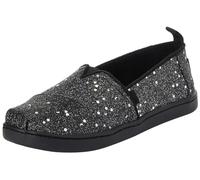 TOMS Classic Alpargata Semelle de Mocassin, Black Cosmic Glitter, 24.5 EU