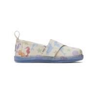 TOMS Classic Alpargata, Semelle de Mocassin, Natural Ocean Friends Print,