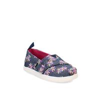 TOMS Classic Alpargata, Semelle de Mocassin, Navy Embroidered Flora,
