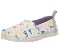 TOMS Classic AlpargataMocassins Plats pour Fille, Aquarelle Blanche ombré Licornes, 8 UK Child