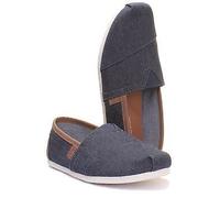 Toms Classiques Bleus Toile Slip-On Espadrilles Femmes Flats En Marine EU 36-42