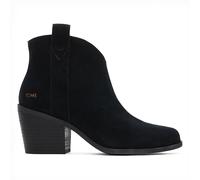 Toms Constance Femmes Créateur Mode Daim Cuir Bottines Bottes Talons Noir