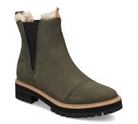 TOMS Dakota Leather Womens Black Boots, Water Resistant Tarmac Olive Oiled Nubuck, 39 EU