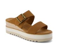 TOMS Diana Mule Sandales espadrilles compensées avec boucle pour femme, marron moyen, 6