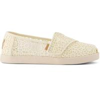 TOMS Espadrille Classique à Enfiler Alpargata pour Fille, Crochet marocain Naturel, 5 UK