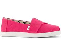 TOMS Espadrille Classique à Enfiler Alpargata pour Fille, Toile Heritage Fuchsia, 4 UK