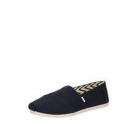 TOMS Alpargata Mocassins à enfiler pour homme en toile de coton recyclée, respectueux de l'environnement, gore élastique, semelle en caoutchouc, toile Heritage bleu marine 9,5