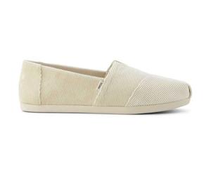 TOMS Espadrilles Alpargata pour Femme, Velours côtelé Beige, 38 EU