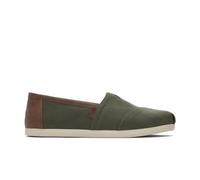 Toms Homme Espadrilles Basket, Dark Sage Brushed Twill Tan Synthetic, 45 EU