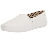 Toms Chaussures Alpargata Femme – Mocassin plat en coton recyclé, blanc 37 EU