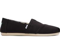 TOMS Femme Alpargata en Coton recyclé Mocassin Plat, Blanc Noir, 38 EU