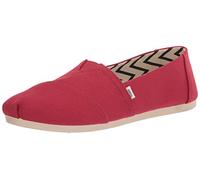 TOMS Femme Alpargata en Coton recyclé Mocassin Plat, Rouge, 40 EU